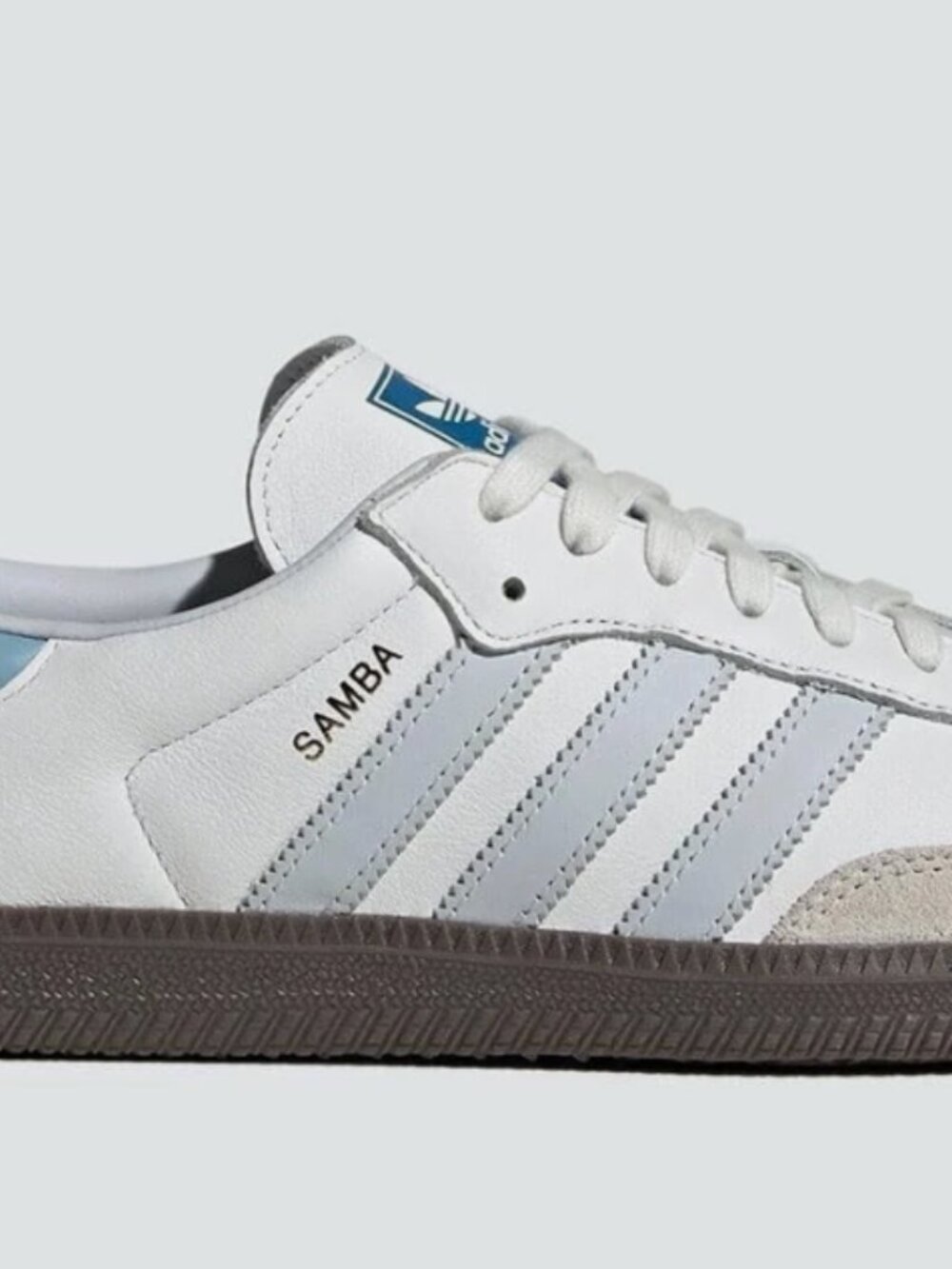 adidas SAMBA OG Sneakers in White-Halo Blue - Picture 2 of 13